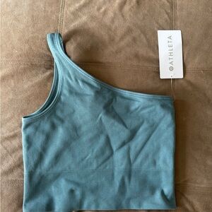 Athleta Green Asymmetrical Tank Top
